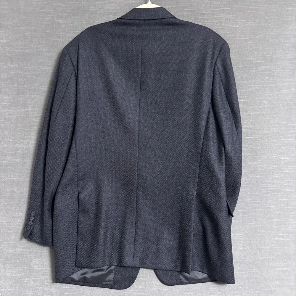 Joseph Abboud Blazer 42R Navy Lambswool‎ USA Union Sport Coat Jacket Tweed 44S